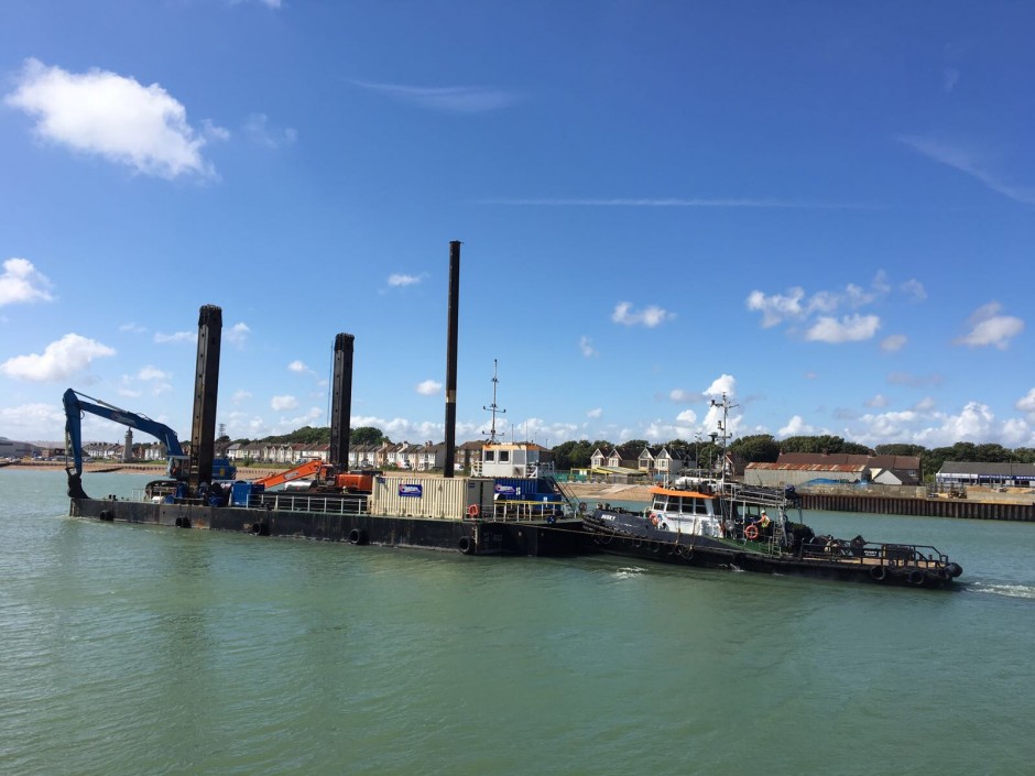 Husky Pushing Dredger